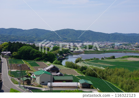 兵庫縣淡路島，從大日水庫眺望海女和嘉州 116322123