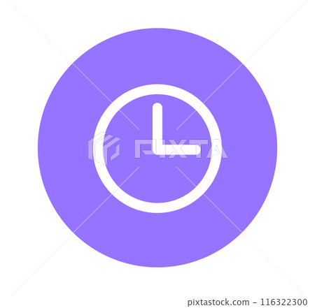 simple purple clock icon simple purple clock icon 116322300