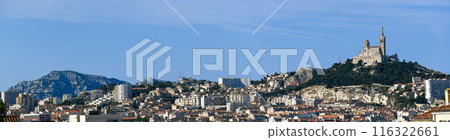 Marseille aerial panoramic view. Marseille is the second largest city of France. Marseille aerial panoramic view. Marseille is the second largest city of France. 116322661