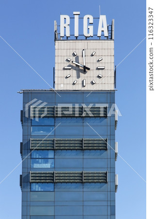 Riga central station clock tower in Latvia Riga central station clock tower in Latvia 116323347