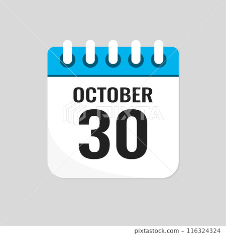 Icon page calendar day - 30 October Icon page calendar day - 30 October 116324324