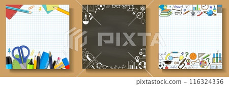 Abstract creative social network school vector template 116324356