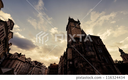 The Old Town Square at dusk. Prague, Czech Republic 116324434