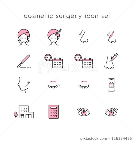 整容手術圖標集 116324456