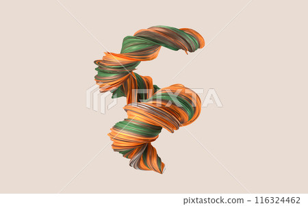 Abstract flowing gradient lines, 3d rendering. 116324462