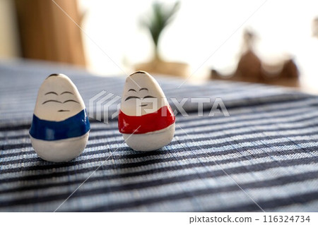 紅色和藍色阿瓦利小星 116324734