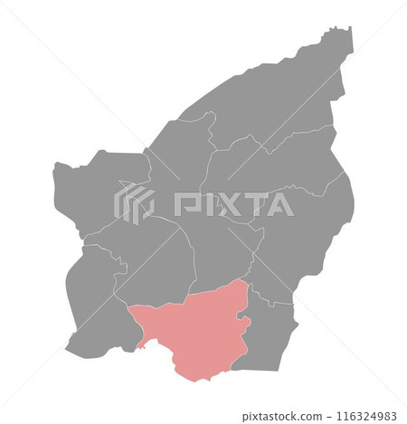 Fiorentino castelli map, administrative division of San Marino. Vector illustration. 116324983