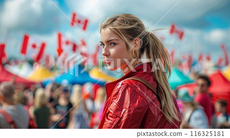 Happy Canada Day . Celebrating Canadian Day 116325181