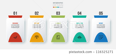 Infographic template business concept with step. 116325271