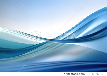 abstract wave shape background with curvy lines, white and blue color 116326139