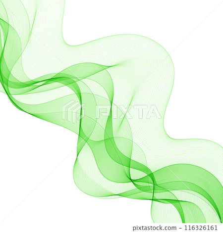 Green wave pattern. Abstract vector wave. Template for presentation. eps 10 116326161