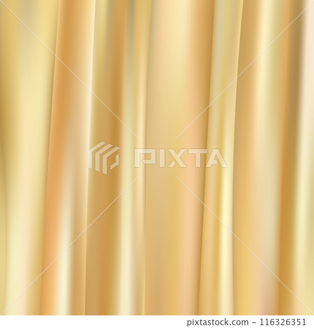 Wrinkled golden fabric. Layout for the presentation of textiles. Design element. eps 10 116326351