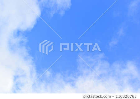 beautiful blue sky with white cloud, natural background in springtime 116326765