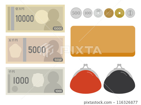 錢和錢包插畫集_24新鈔版 116326877