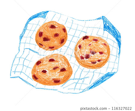 Illustration of chocolate chip cookie 116327022
