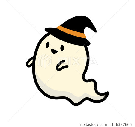 一個可愛的萬聖節鬼的插圖 一個可愛的萬聖節鬼的插圖 116327666