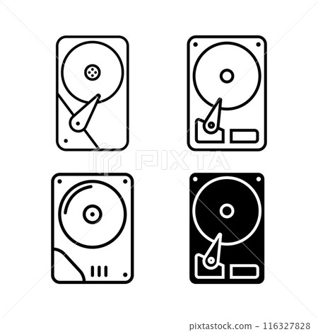 hard disk icon symbol 116327828