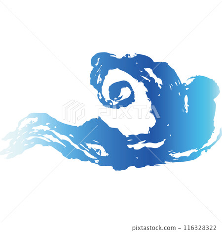 Powerful sea and wave splash illustration vector 116328322