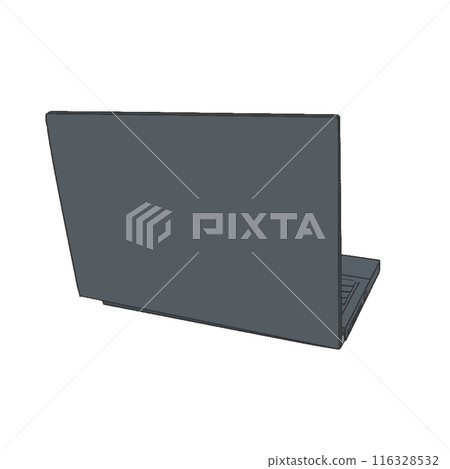 簡單的筆記型電腦插圖 116328532