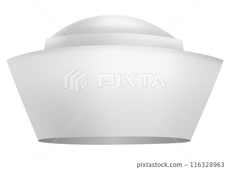 Nurse cap icon, white simple image isolated. Minimalist medical illustration 116328963