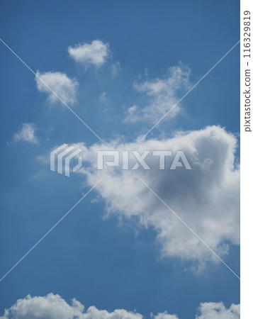 Unique clouds floating in the blue sky 116329819