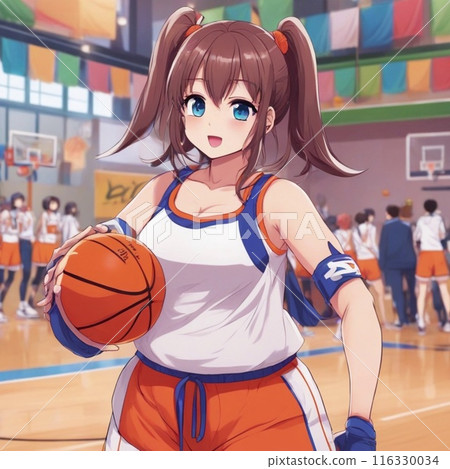 Exciting and cute basketball girl 09 116330034