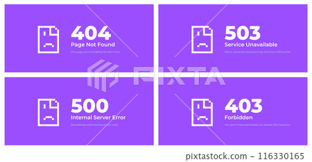 Web error pages layout vector design Web error pages layout vector design 116330165