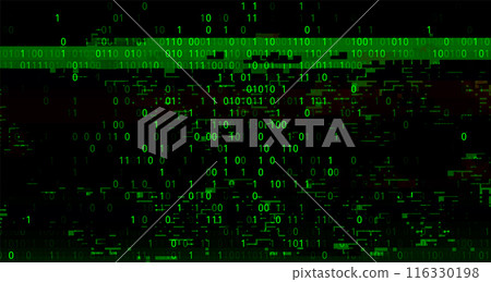 Abstract futuristic cyberspace with binary code. Matrix background 116330198