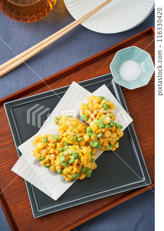 Deep-fried corn and edamame 116330420
