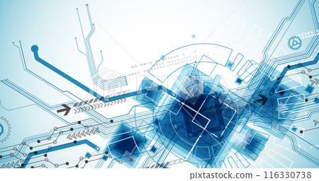 CPU concept. Circuit board. Technology background. Hand drawn vector. CPU concept. Circuit board. Technology background. Hand drawn vector. 116330738