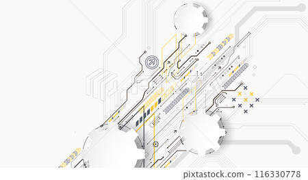Abstract technology background. Cogwheels ART theme. Hand drawn Vector illustration Abstract technology background. Cogwheels ART theme. Hand drawn Vector illustration 116330778