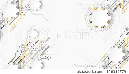 Abstract technology background. Cogwheels ART theme. Hand drawn Vector illustration Abstract technology background. Cogwheels ART theme. Hand drawn Vector illustration 116330779