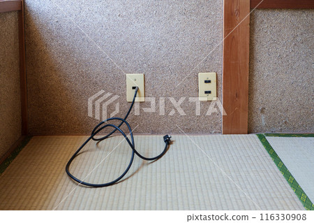 昭和時代的日本房屋，日式房間天線電纜 116330908