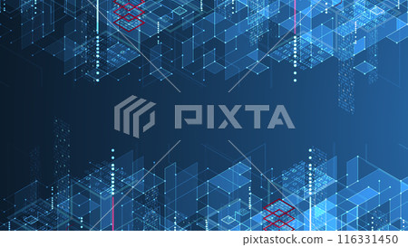 Isometric big data processing concept, cloud database. Abstract technology background. Vector illustration Isometric big data processing concept, cloud database. Abstract technology background. Vector illustration 116331450