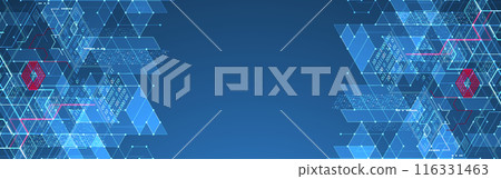 Isometric big data processing concept, cloud database. Abstract technology background. Vector illustration 116331463