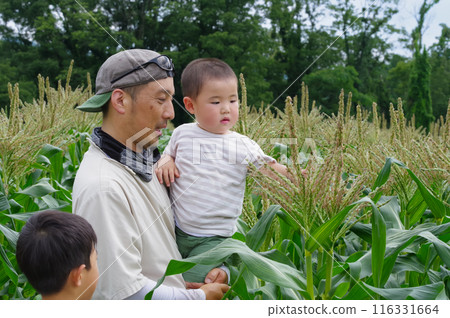 Family enjoying rural life 116331664