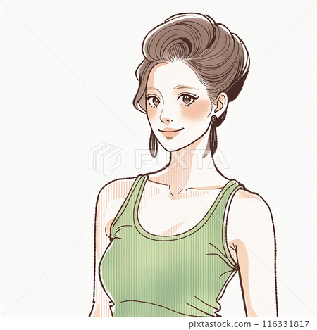 Illustration material of women and girls 116331817