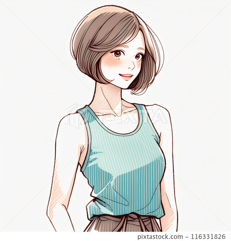 婦女和女孩插畫素材 婦女和女孩插畫素材 116331826