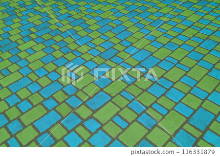 Aquamarine Green Bright Color Diagonal Pattern Lines Stripes Paving Stone Floor Surface Street Road City Texture Background Tile Aquamarine Green Bright Color Diagonal Pattern Lines Stripes Paving Stone Floor Surface Street Road City Texture Background Tile 116331879