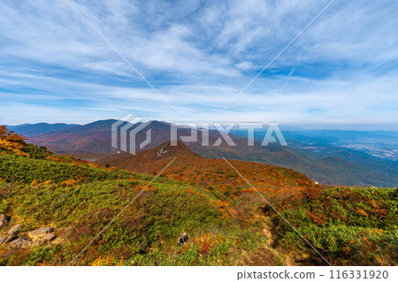 滿山紅葉的鬼面山、三之輪山 116331920