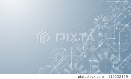 Abstract background with technology circuit board texture. Modern electronic motherboard texture. Engineering and communication concept for header, web banner, website, presentation. Abstract background with technology circuit board texture. Modern electronic motherboard texture. Engineering and communication concept for header, web banner, website, presentation. 116332159