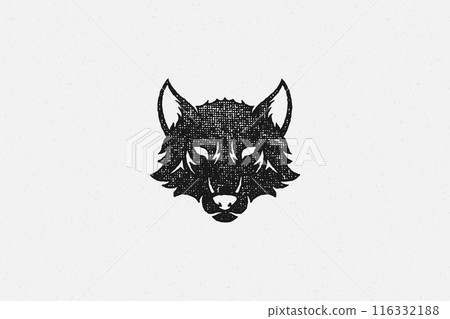 Silhouette of head wild wolf as symbol wildlife hand drawn stamp effect vector illustration Silhouette of head wild wolf as symbol wildlife hand drawn stamp effect vector illustration 116332188