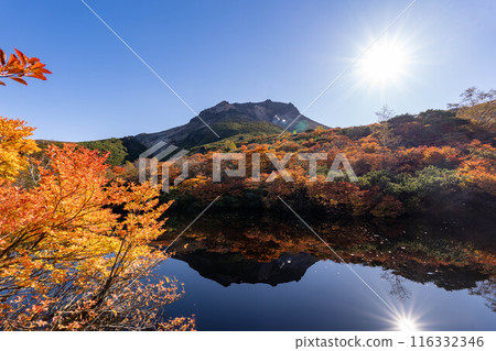 Nasutake and gourd pond of autumnal leaves 116332346