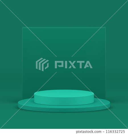 Trendy 3d podium pedestal geometric stand for product show realistic vector illustration 116332725