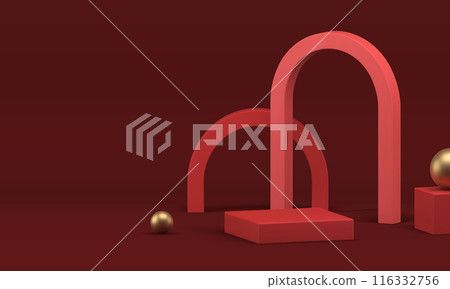 3d red luxury podium pedestal advertising showroom for presentation realistic vector 3d red luxury podium pedestal advertising showroom for presentation realistic vector 116332756