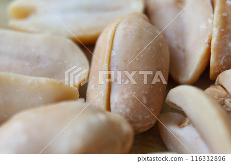 Close up view of roasted peanuts. Healthy food concept 116332896