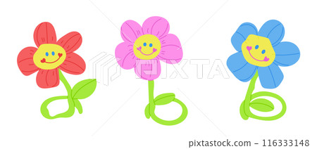 Three Vintage soft flower from 2000s Three Vintage soft flower from 2000s 116333148