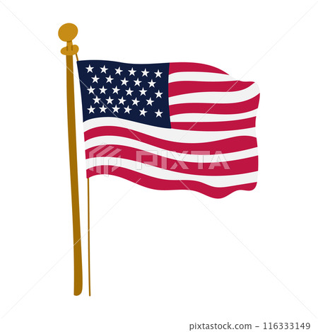 American national flag fluttering on wind 116333149