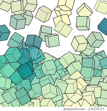 Blue cube Geometric background. Template for presentation, advertising, banner. Blue cube Geometric background. Template for presentation, advertising, banner. 116333175