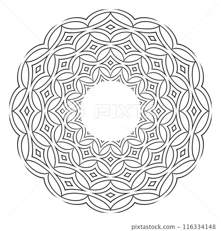 Mandala. Radial Circular Geometric Pattern. Mandala. Radial Circular Geometric Pattern. 116334148